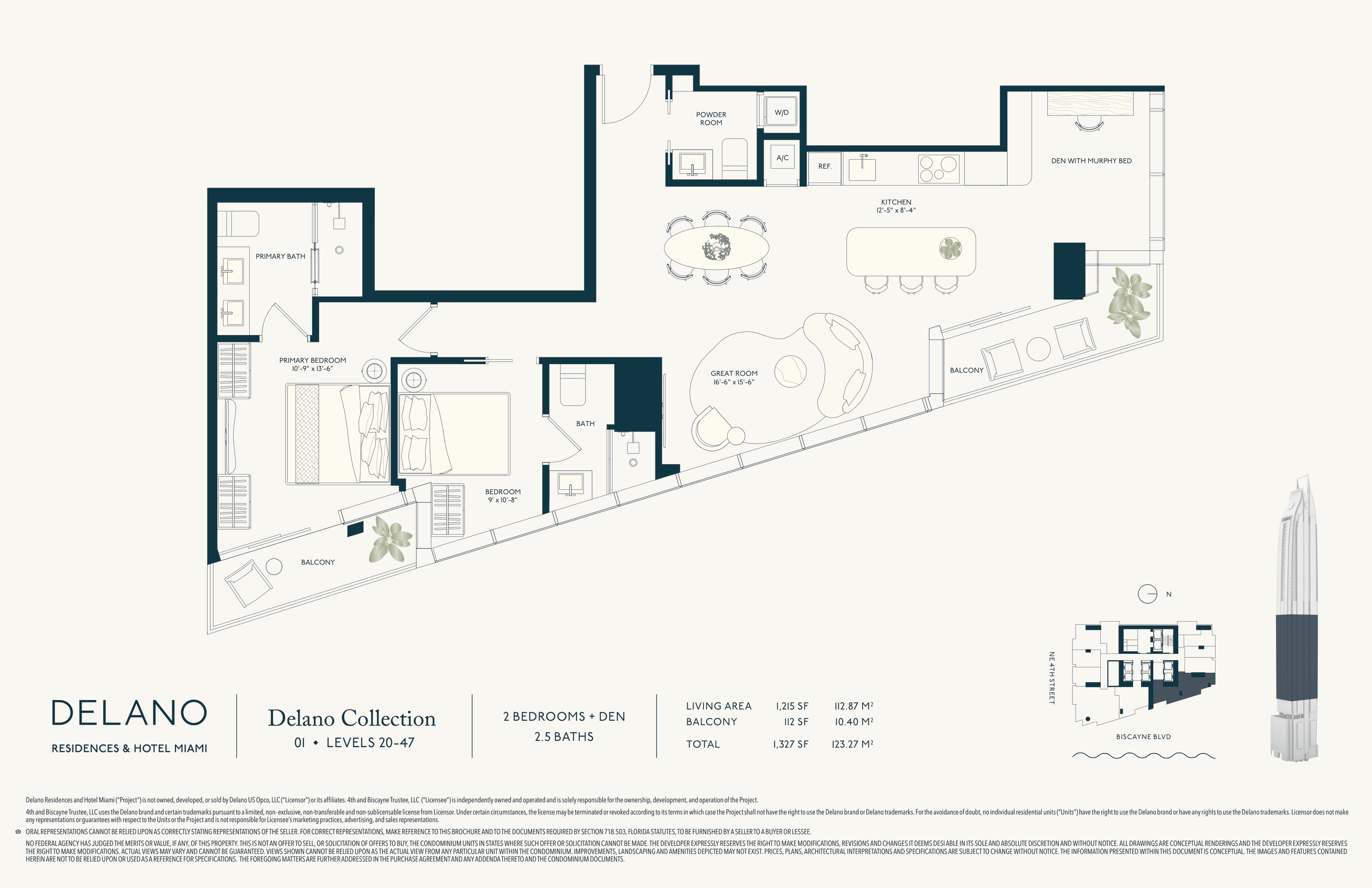 Delano Collection 01 (Levels 20–47) floor plan
