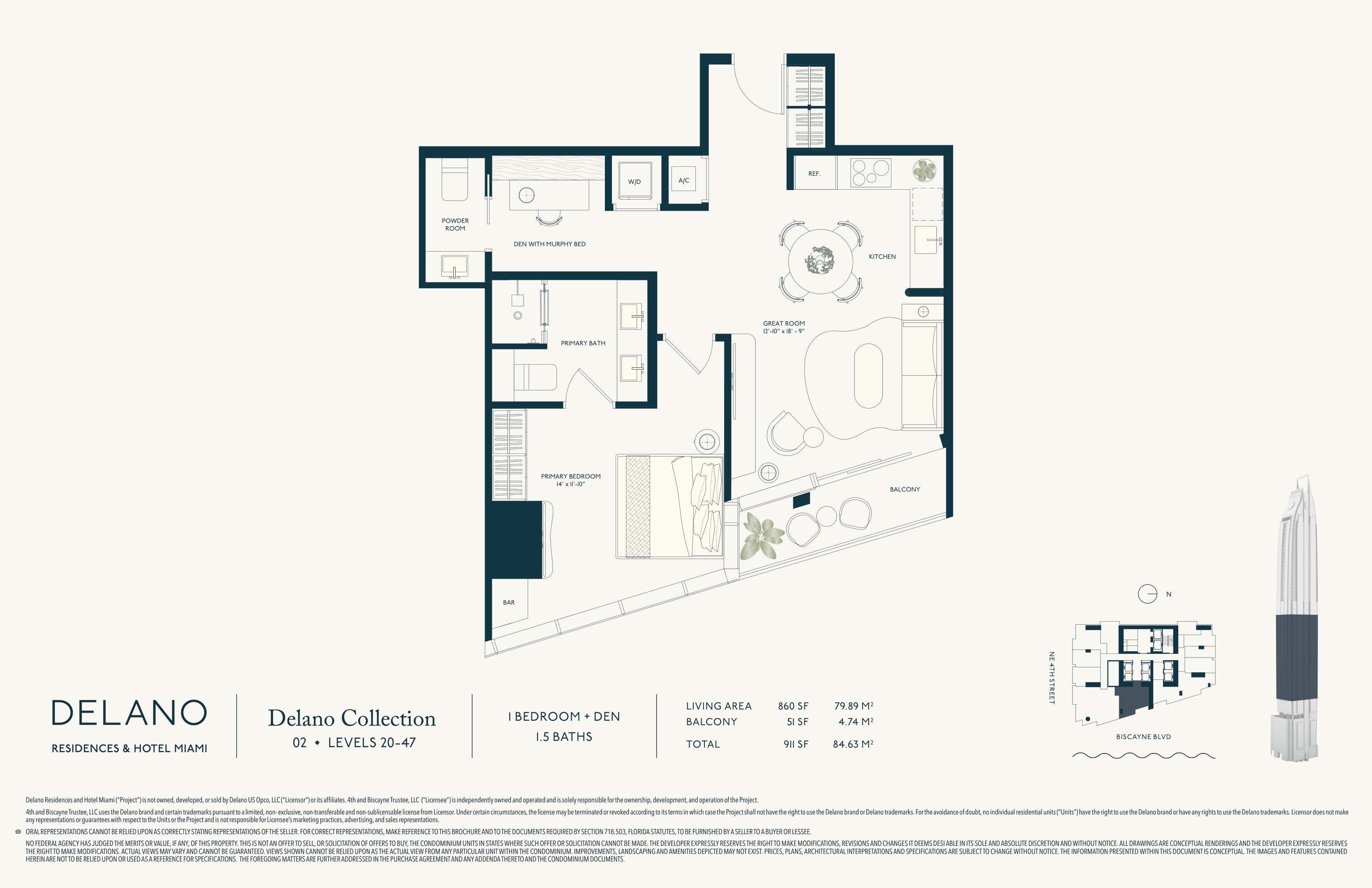 Delano Collection 02 (Levels 20–47) floor plan