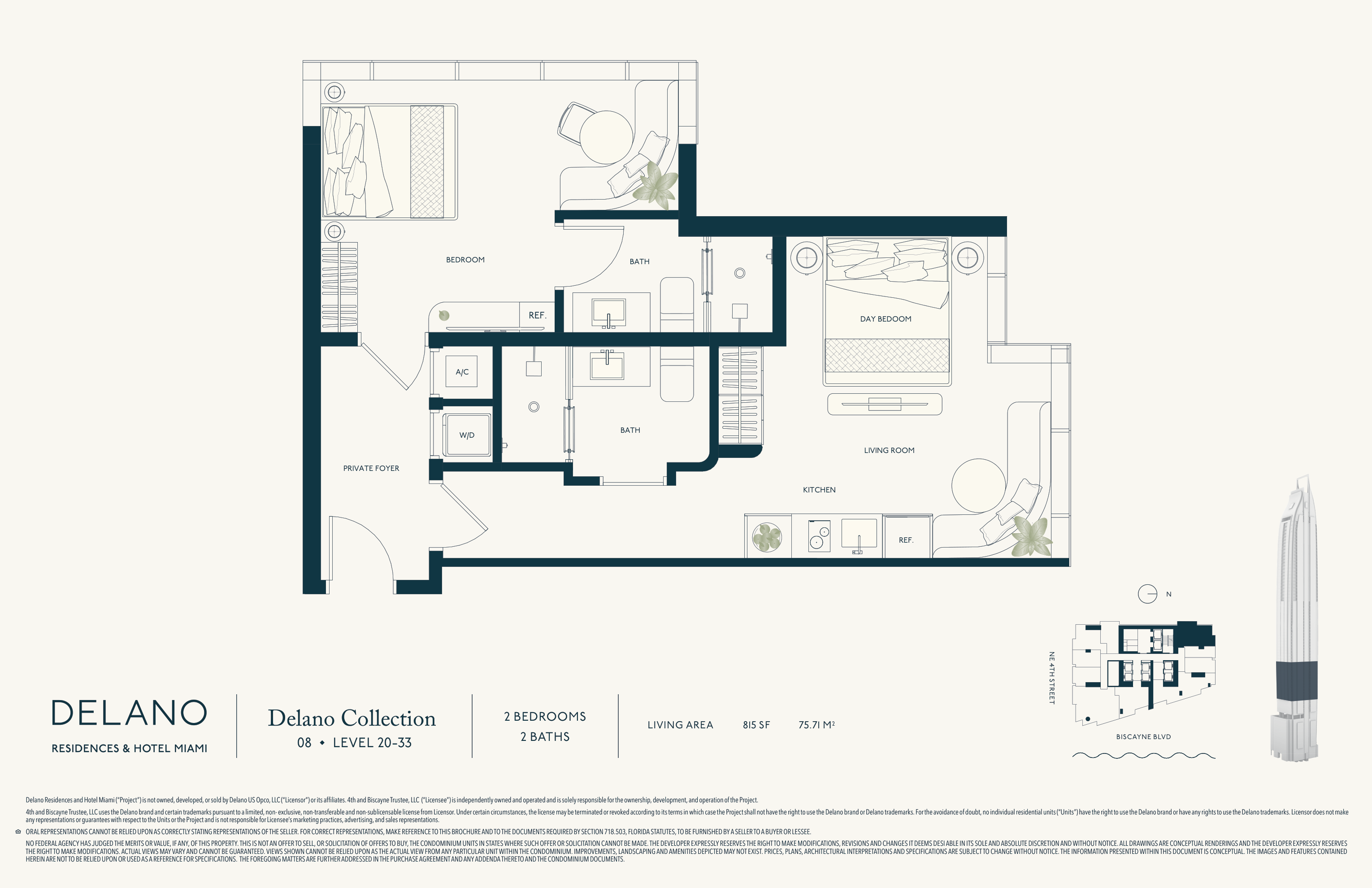 Delano Collection 08 (Levels 20–33) floor plan