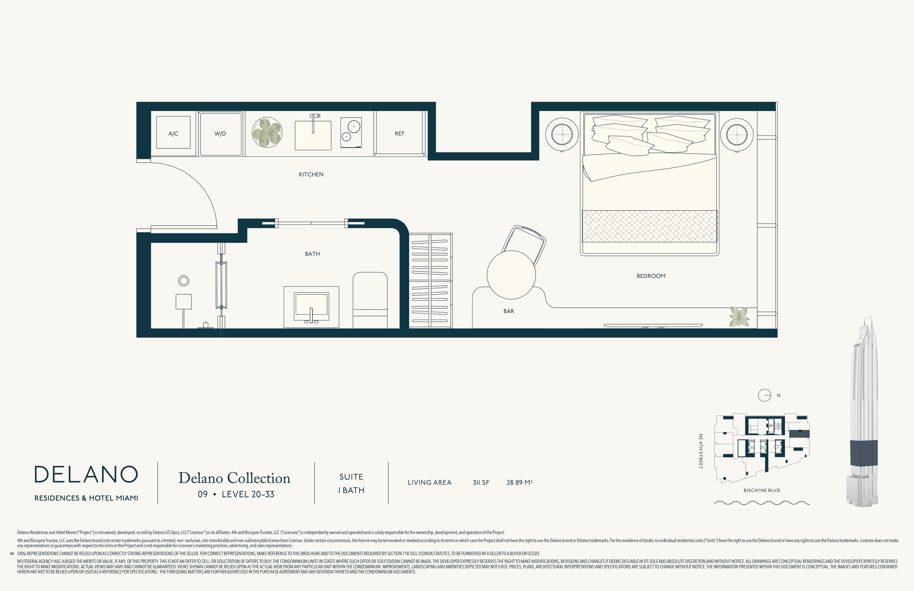 Delano Collection 09 (Levels 20–33) floor plan