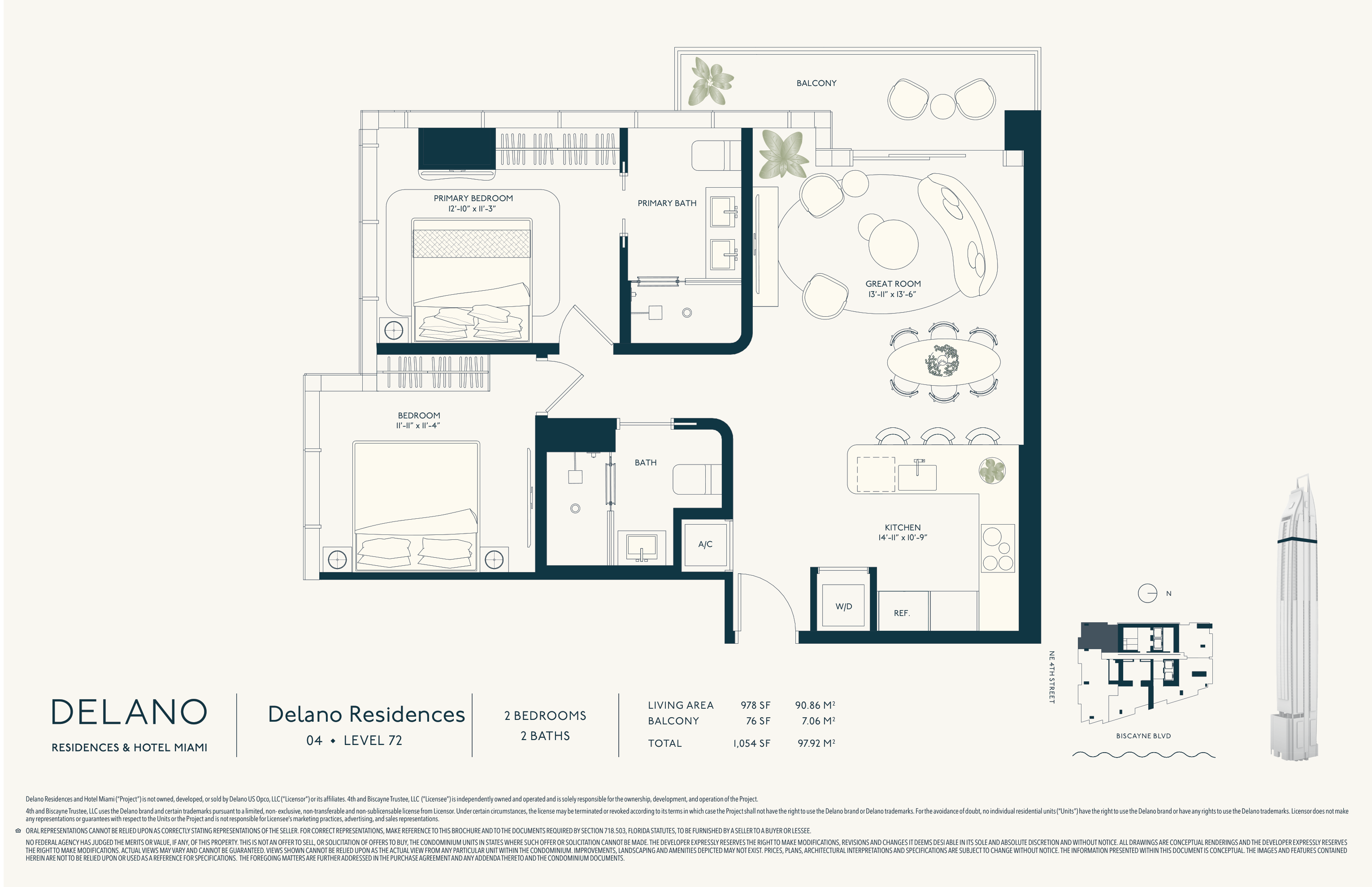 Delano Residences 04 (Level 72) floor plan