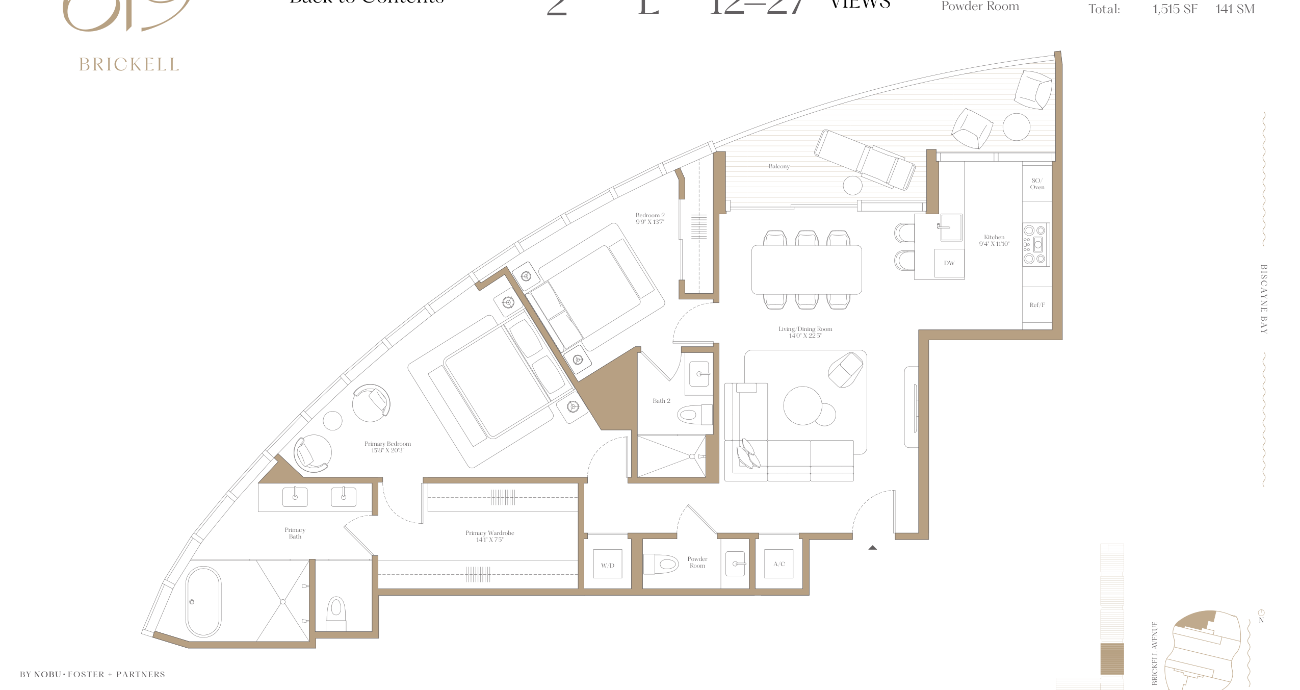 2E — 2 Bed floor plan