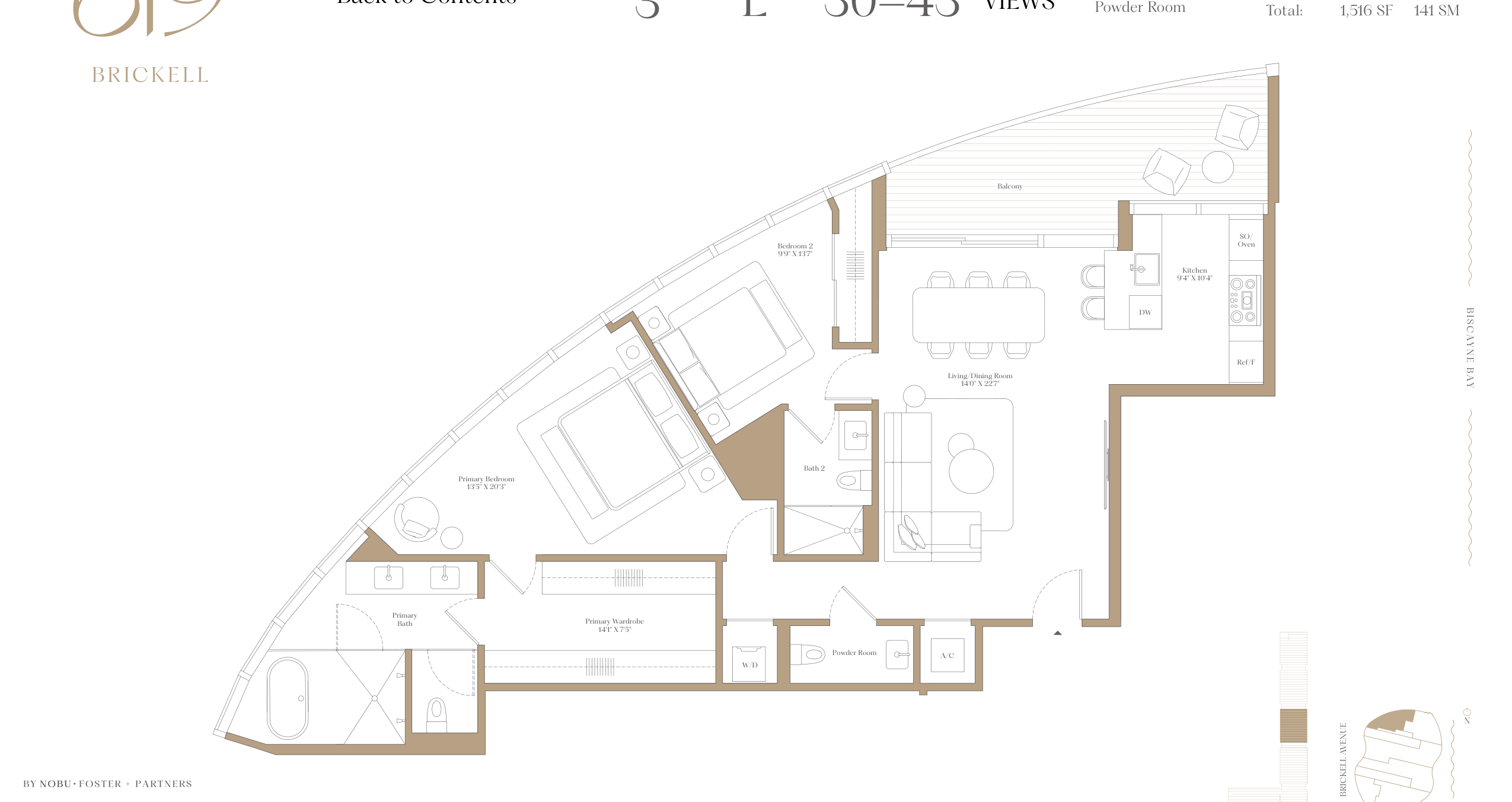 3E — 2 Bed floor plan