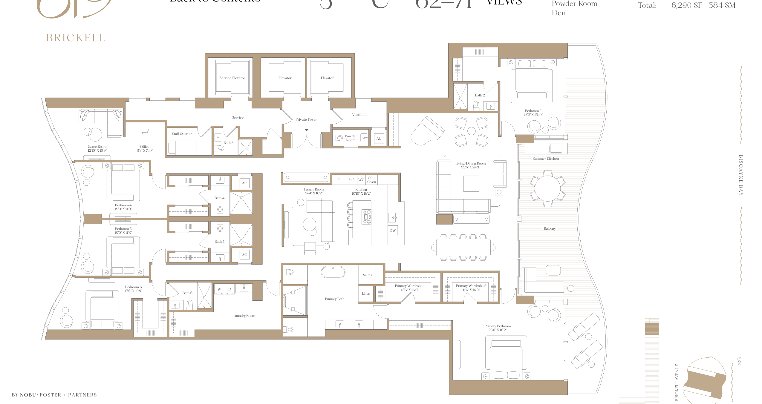 5C — 5 Bed + Den (Sky Villa) floor plan