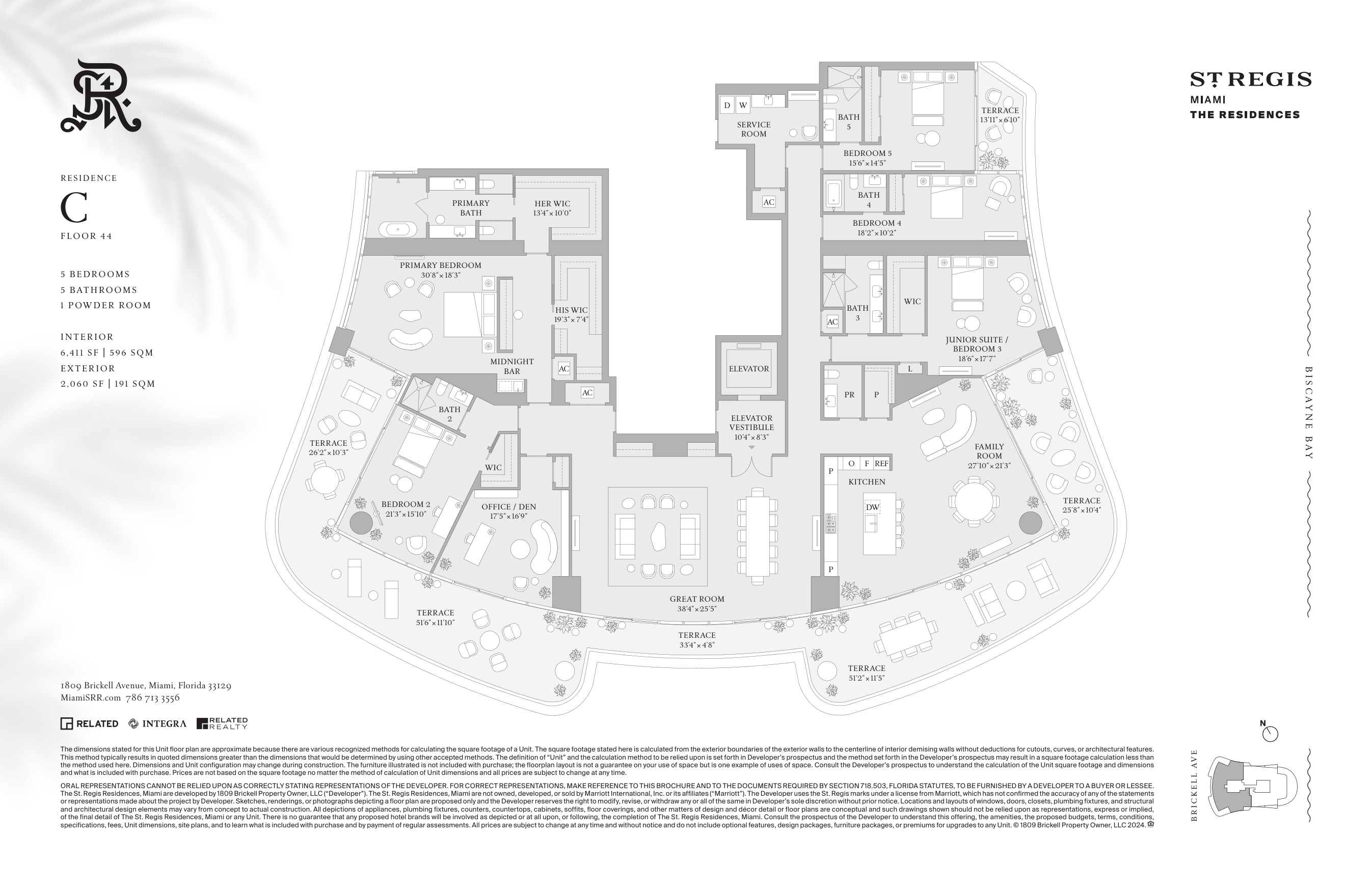 Residence 44C (Tower, Floor 44) floor plan