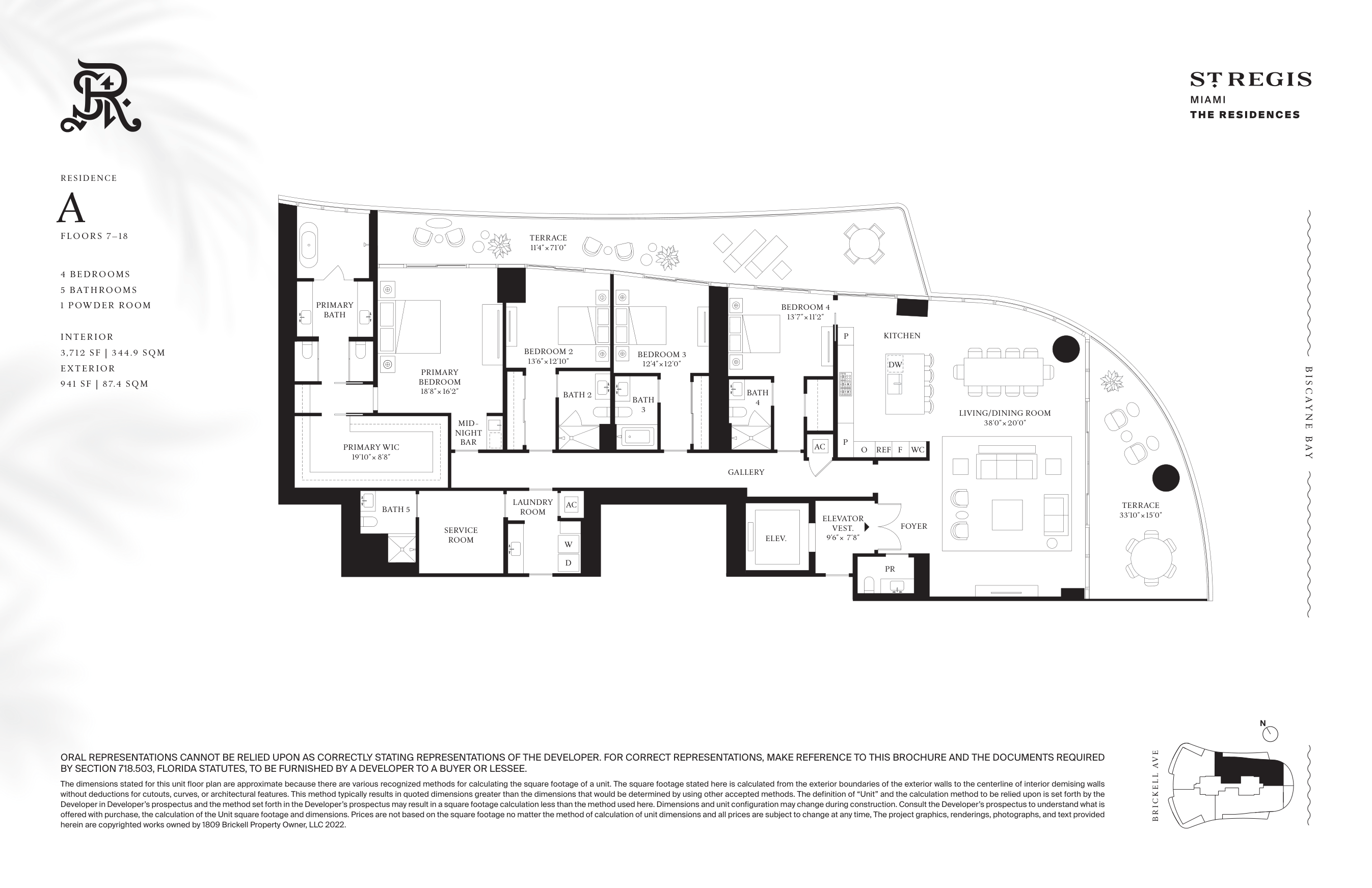 Residence A (Tower, Floors 8–18) floor plan