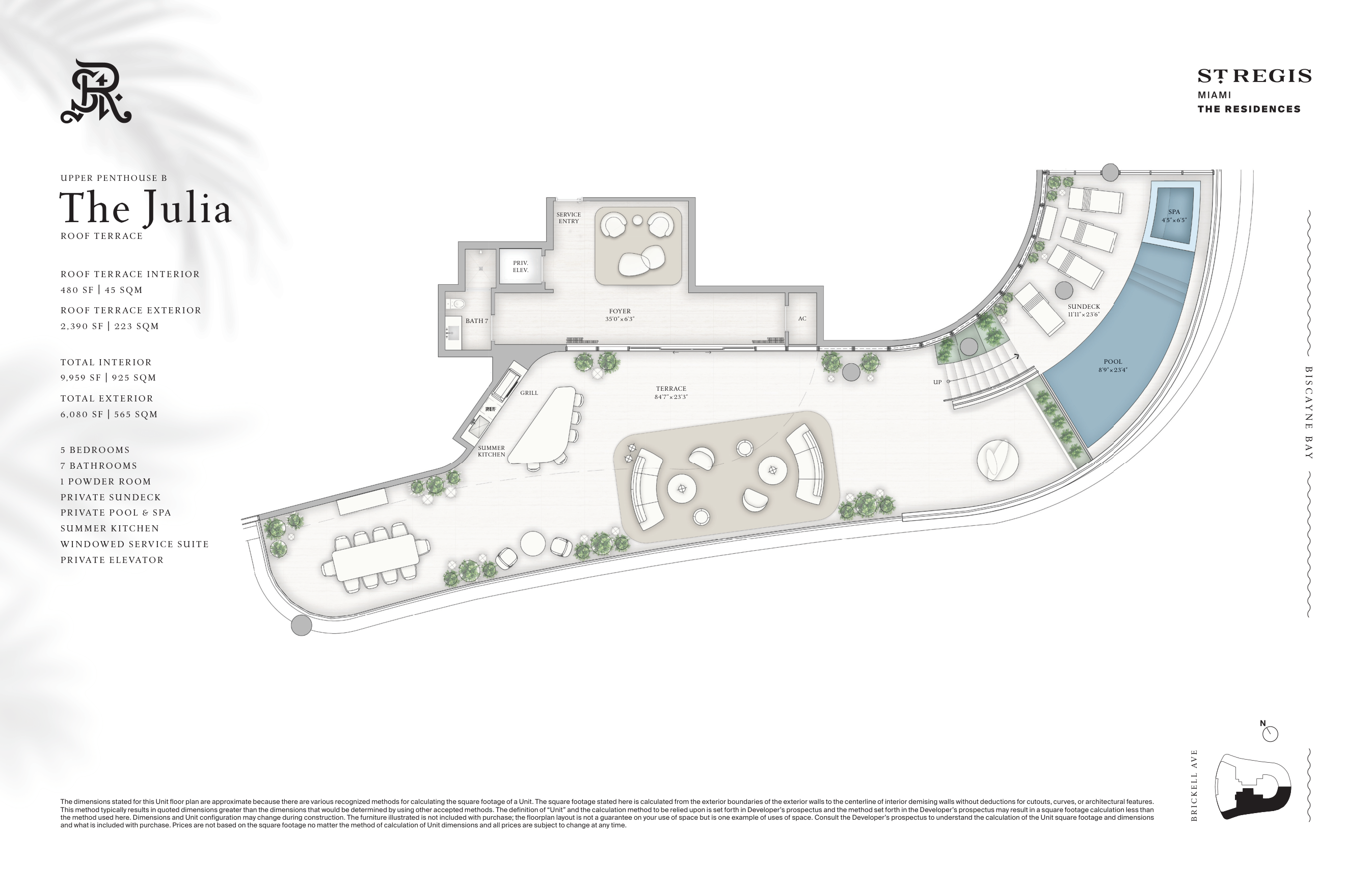 The Julia, Upper Penthouse B (Floors 48–49, Signature Residences) floor plan