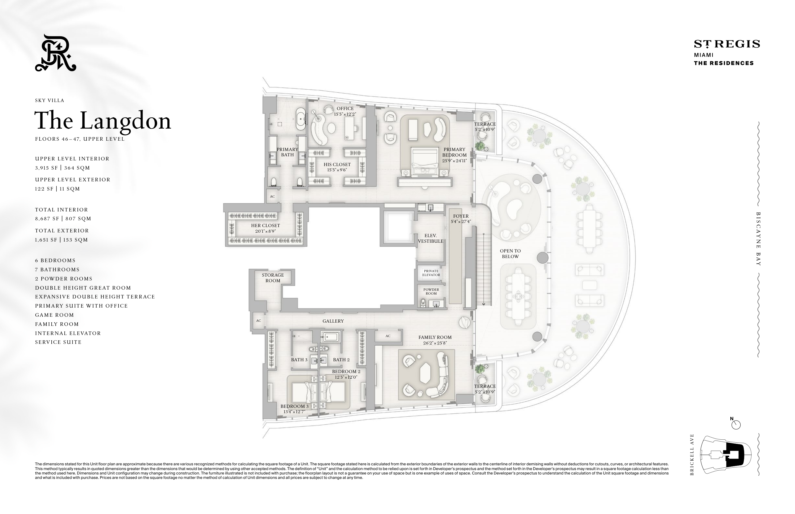 Sky Villa The Langdon (Floors 46–47, Signature Residences) floor plan