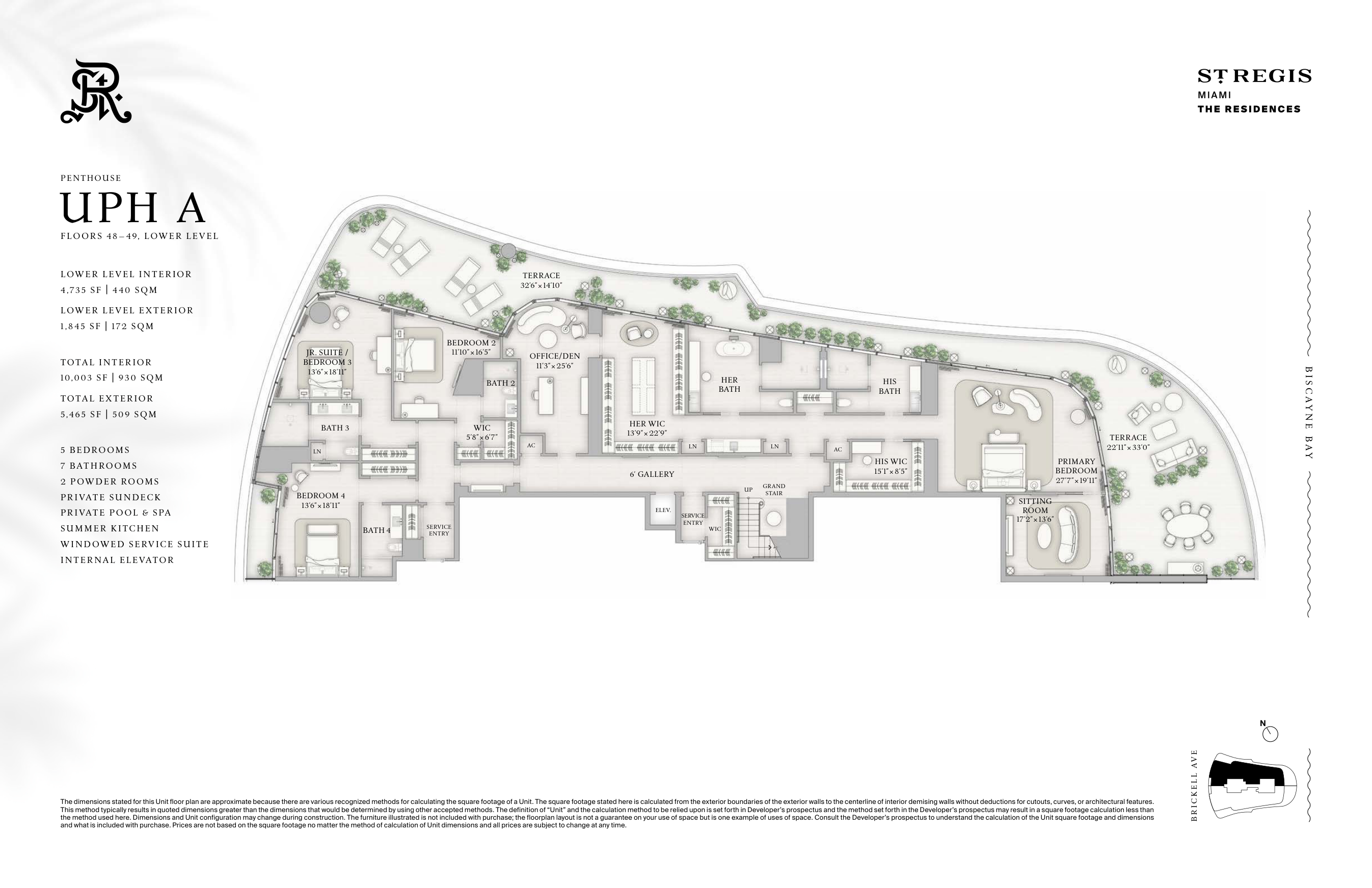 Penthouse UPHA (Floors 48–49, Signature Residences) floor plan
